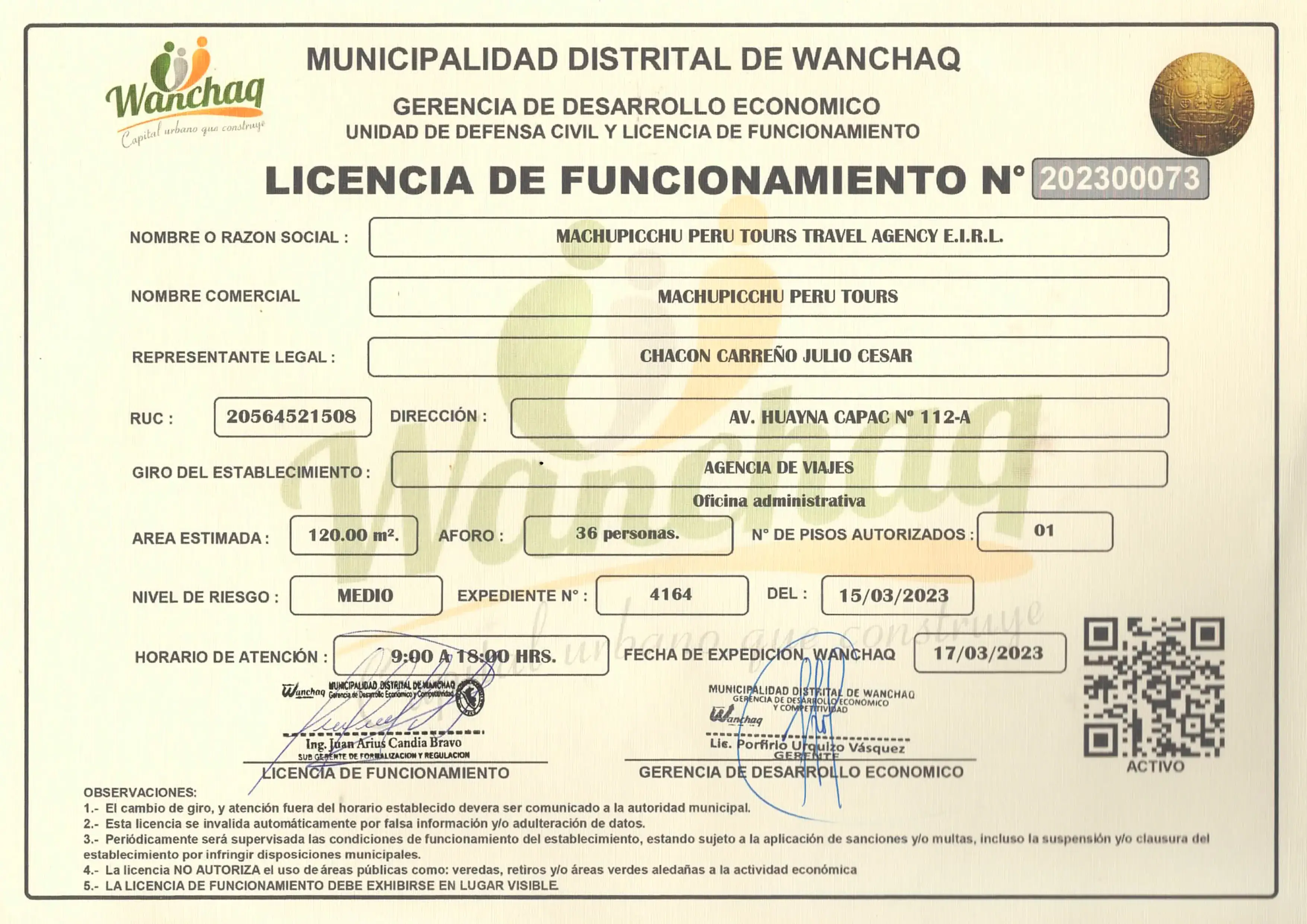 Licencia de Funcionamiento